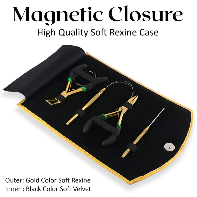 [Australia] - Self Tanner Hair Tools Pro Hair Extension Tools Kit, Hair Extensions Remover Pliers Set, Micro Beads Hair Pulling Hook 