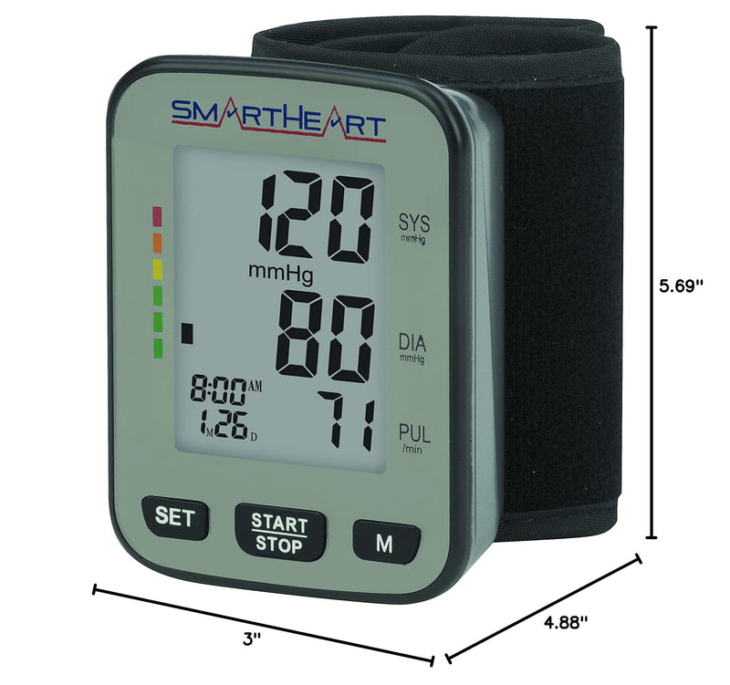 Smartheart Adult Cuff Arm Home Automatic Digital Blood Pressure Monitor Without Tube Black 1 Each