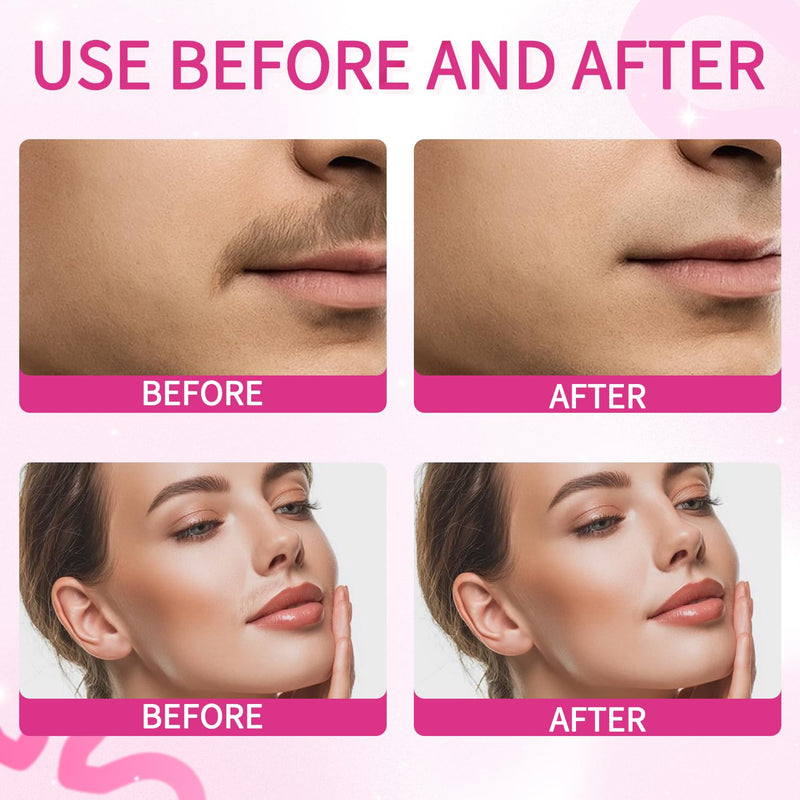 [Australia] - 48 PCS Facial Wax Strips with Rose Extract - Gentle Hair Removal for Face & Body for Women - At Home Waxing Kit with 6 Calming Oil Wipes for Sensitive Skin, Eyebrows, Upper Lip, Bikini Rose pink 1 Count (Pack of 48) 
