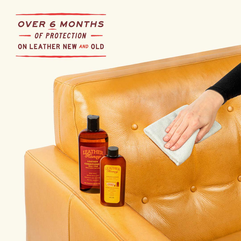 [Australia] - Leather Honey Complete Leather Care Kit Including 8 oz Cleaner and 8 oz Conditioner for use on Leather Apparel, Furniture, Auto Interiors, Shoes, Bags and Accessories 