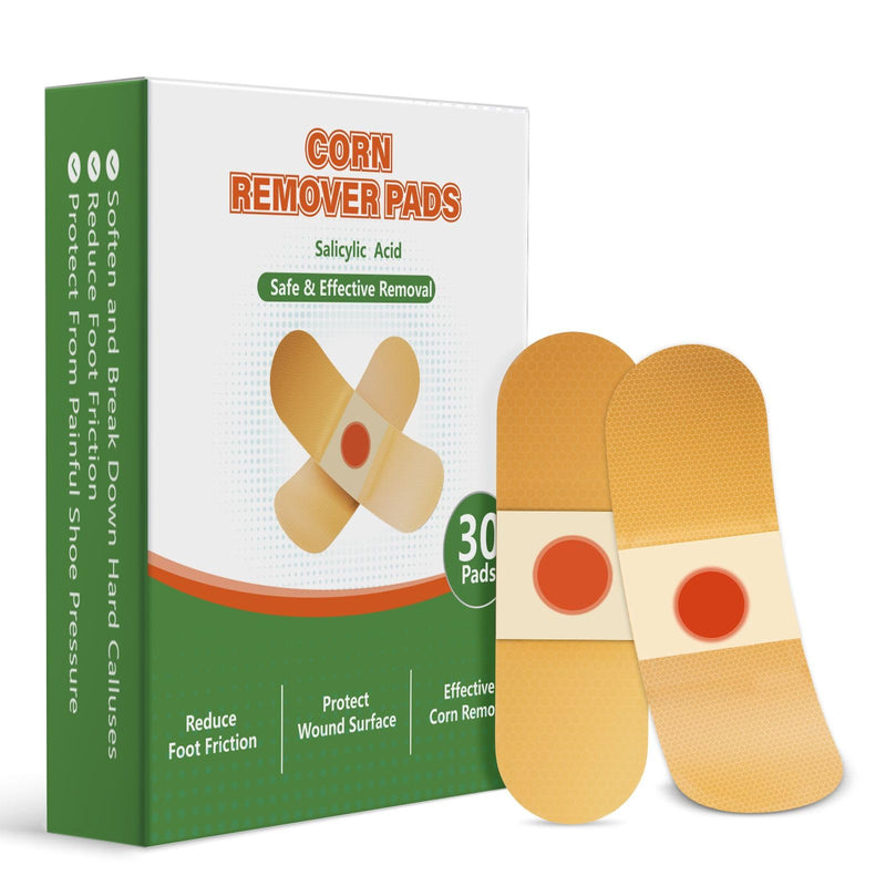 [Australia] - Corn Removers Pads for Feet and Toes, 40% Salicylic Acid Maximum Strength Treatment - Fast Acting Medicated Bandages, Long Lasting Adhesion - 30 Count 30 Count (Pack of 1) 