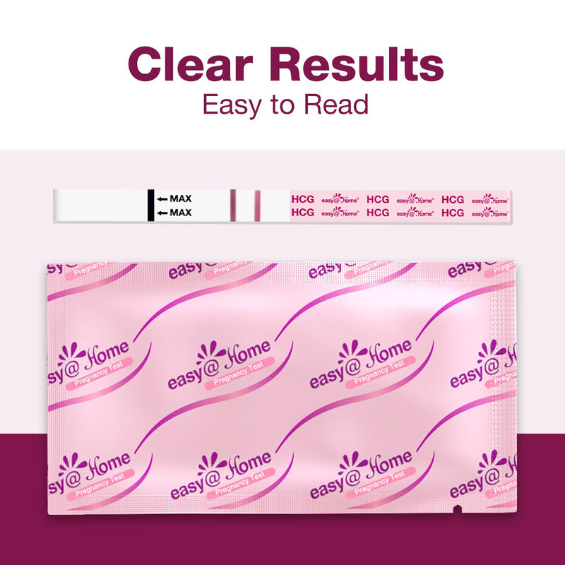 easy@Home 10 Pack hCG Pregnancy Test Strips, Early Detection | Home pregnancy tests with 10 individually sealed hCG strips and easy-to-read results for convenient testing. 10 Count (Pack of 1)