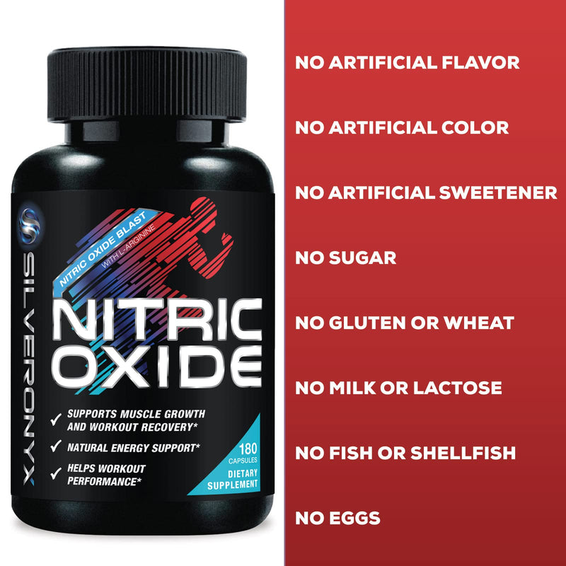 [Australia] - Extra Strength Nitric Oxide Supplement L Arginine 3X Strength - Citrulline Malate, AAKG, Beta Alanine - Premium Muscle Supporting Nitric Booster for Strength & Energy to Train Harder - 180 Capsules 180 Count (Pack of 1) 