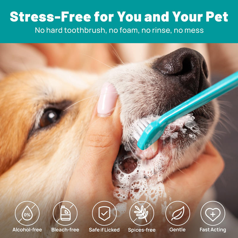 Teeth Cleaning Wipes for Dogs & Cats, Dog Finger Toothbrush Wipes, Dog Dental Care Finger Wipes, Dog Tooth Brushing Kit, Remove Plaque & Tartar Buildup, Fresh Breath (50 PCS, Unscented) 50 PCS