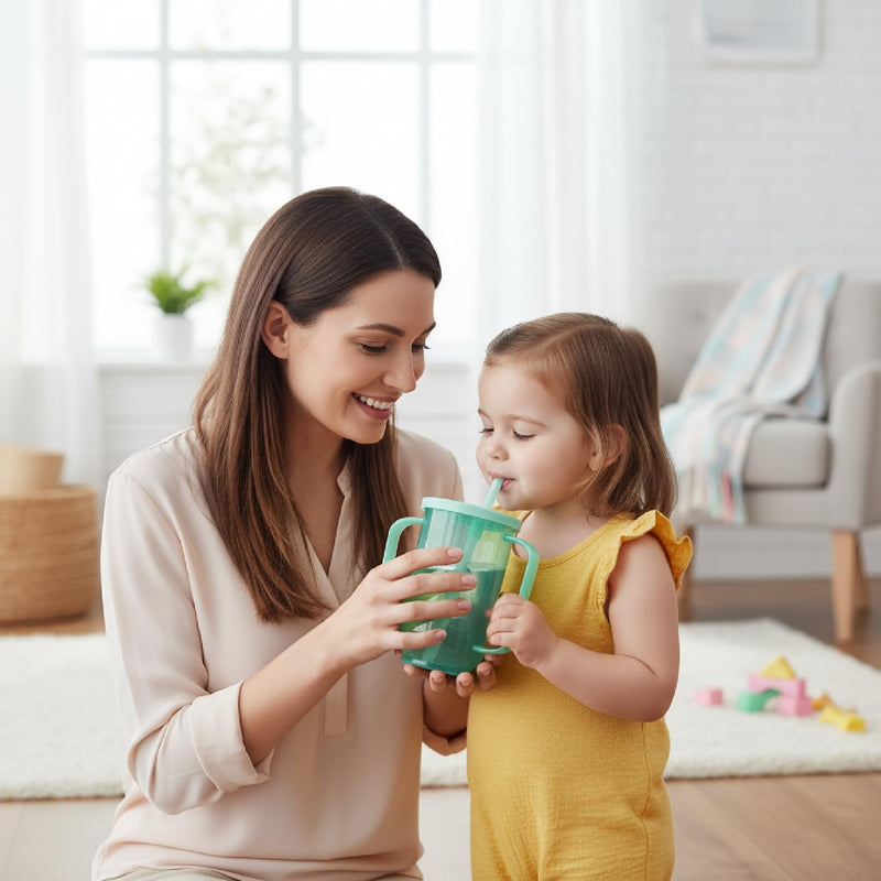 1 Pack 350ML Smoothie Cup, Non-Spill Drinking Cup with Lid and Straw, Free Flow Sippy Cup for Adults & Elderly, Leak-Proof Care Cup for Bedridden Patients (Modern Design)