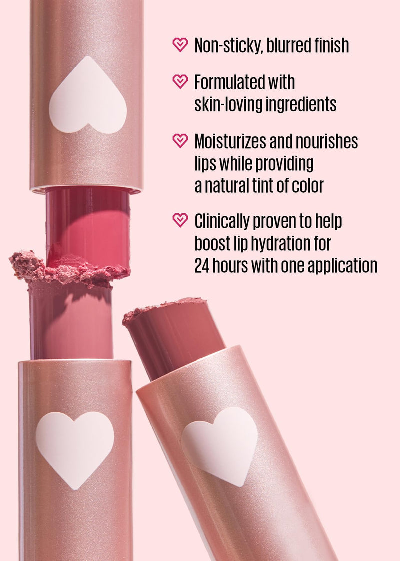 Kaja Love Blur Lip Balm - 02 Sweet Bestie | Soft & Comfort Semi-Matte Blurring Daily Color | Shea Butter, Avocado Oil, Citrus Unshiu Peel Extract, Vitamin E Infused, Cute Stuff, 4g/0.14oz.
