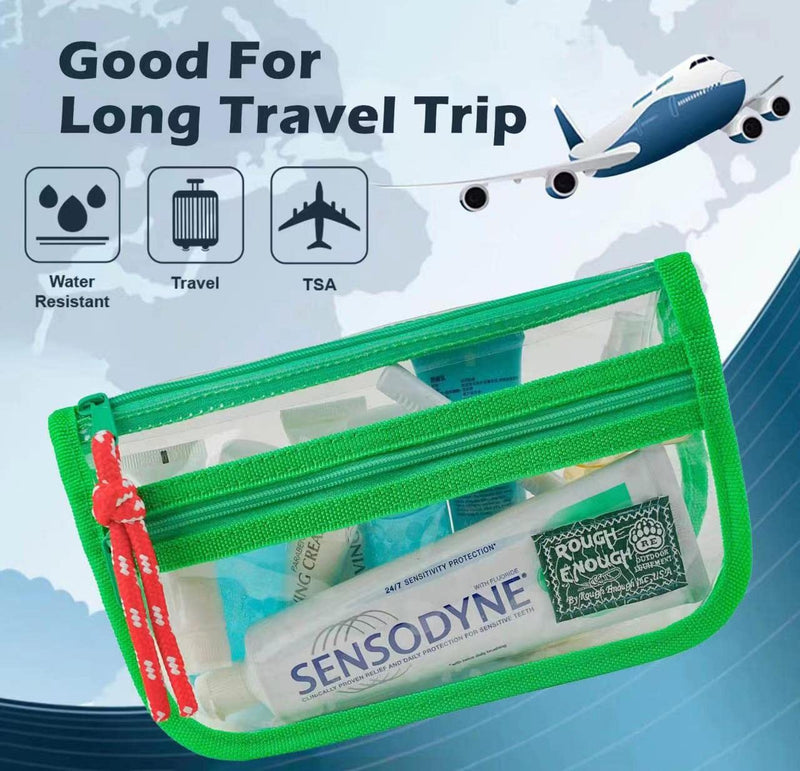 Rough Enough Clear Toiletry Bag TSA Approved Travel Makeup Bags Set