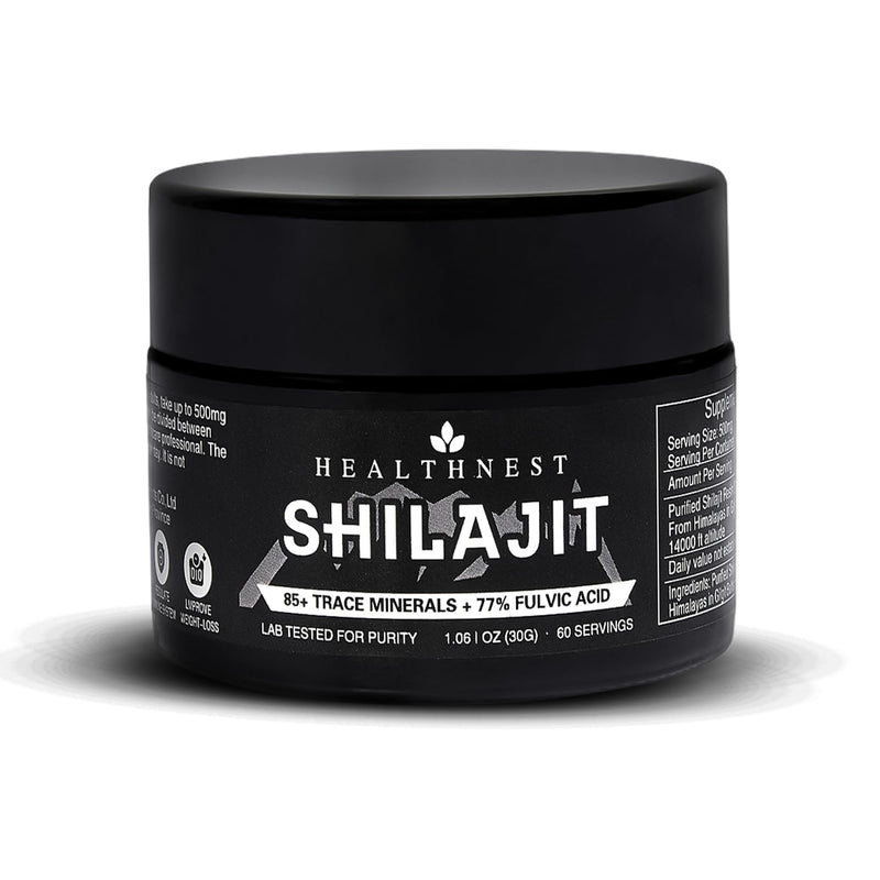 Shilajit Resin | 30g Himalayan Dietary Supplement | 85+ Trace Minerals & 77% Fulvic Acid | Vegan | Lab Tested for Purity | Natural Pure Form | 60 Servings