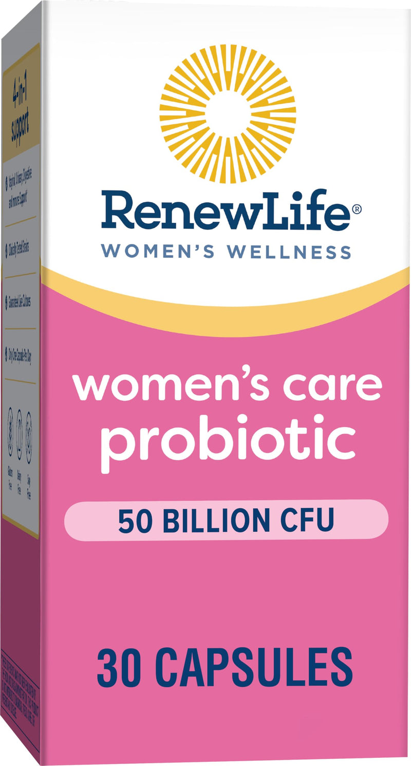 [Australia] - Renew Life Women's Probiotic Capsules, 50 Billion CFU Guaranteed, Supports pH Balance, Vaginal, Urinary, Digestive and Immune Health(2), L. Rhamnosus GG, Dairy, Soy and Gluten-Free, 30 Count 30 Count (Pack of 1) Nutritional Supplement 