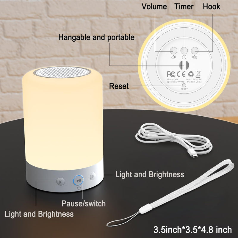 [Australia] - Kipcush Night Light White Noise Sound Machine, Max 8H Timer, 20 Soothing Sleep Sounds. Portable Design for Bedroom, Office, Nursery, Travel, Up to 8 Hours Battery Life 