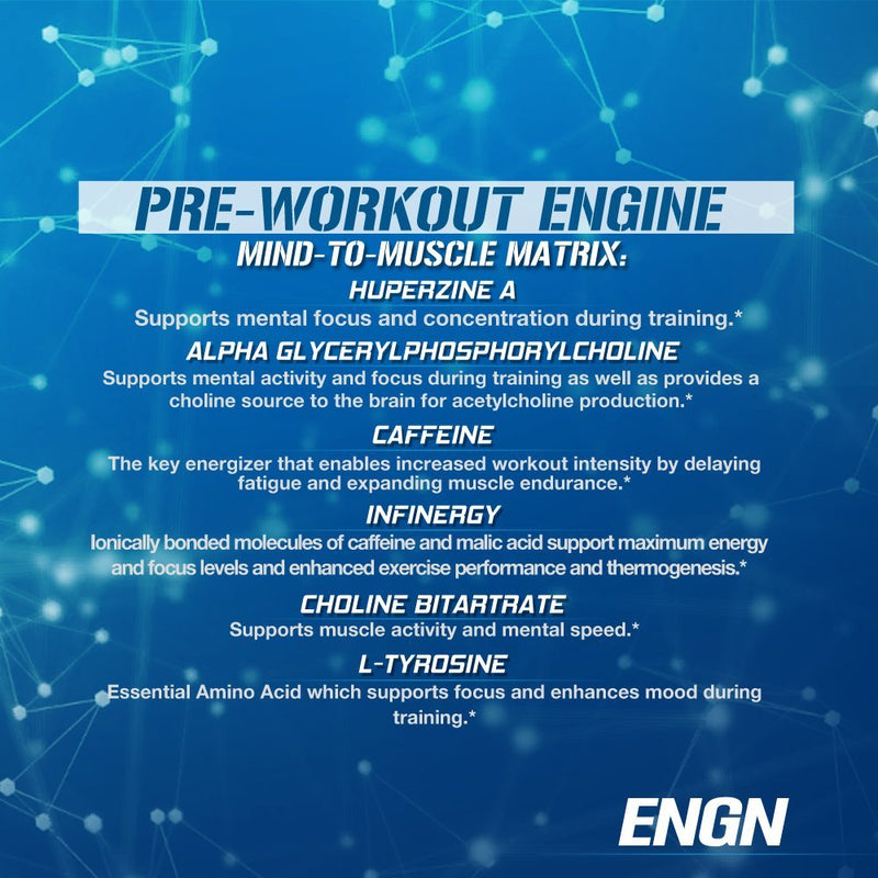 [Australia] - EVL Intense Pre Workout with Creatine - Pre Workout Powder Drink for Lasting Energy Focus and Recovery - ENGN Energizing Pre Workout for Men with Beta Alanine Caffeine and L Theanine - Blue Raz 