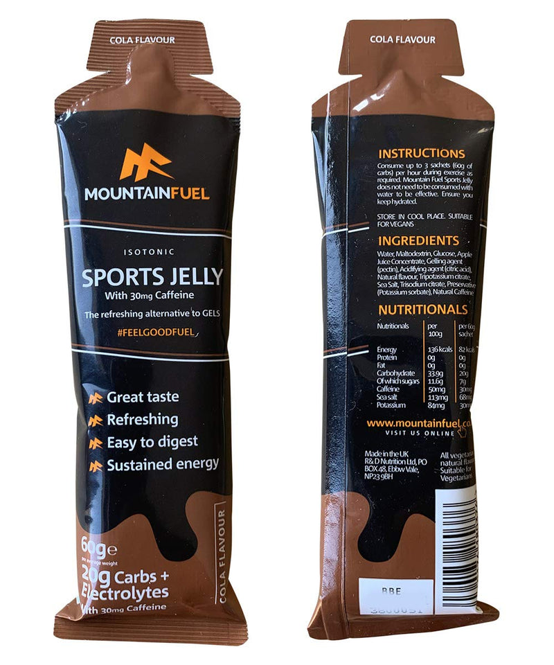 Isotonic Sports Jelly - The Refreshing Alternative to Energy Gels (Pack of 12 Mixed Flavours). Bundled with a Pair of VPoint Leisure No-Tie Elastic Shoe Laces