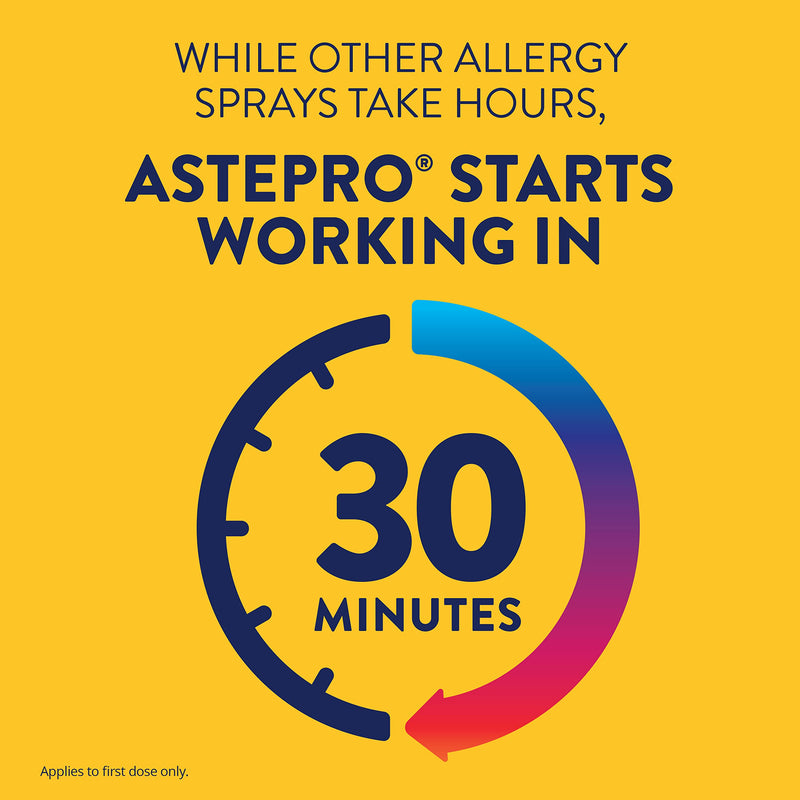 [Australia] - Astepro Nasal Spray, 24-Hour Allergy Relief, Steroid-Free Antihistamine, Nasal Congestion, Runny & Itchy Nose, For Adults and Children 6 Years and Older, 200 Metered Sprays (1 Bottle) 