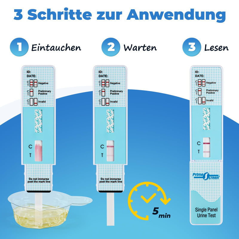 [Australia] - Prime Screen 10x THC urine test drug test THC test 50 ng/mL rapid drug test for cannabis marijuana hashish 