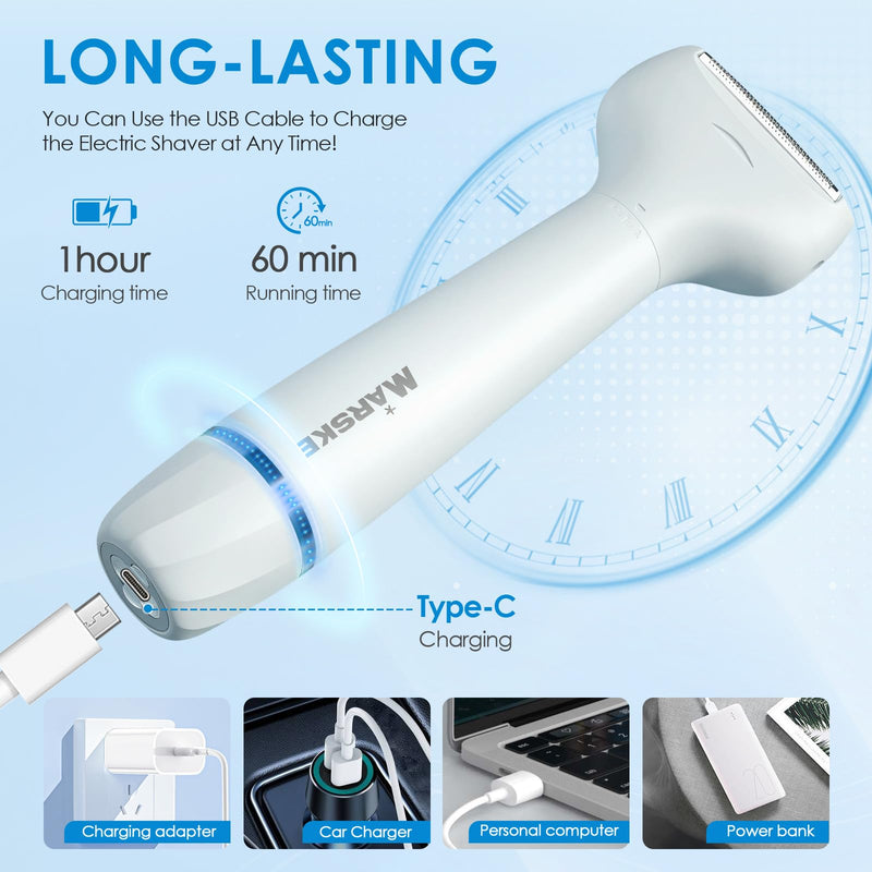 [Australia] - 5 in 1 Facial Hair Removal and Bikini Hair Trimmer for Women, Nose Eyebrow pubic Hair Trimmer,Replaceable Electric Razors, Waterproof Electric Shaver Easy Cleaning, Women's Grooming Kit 
