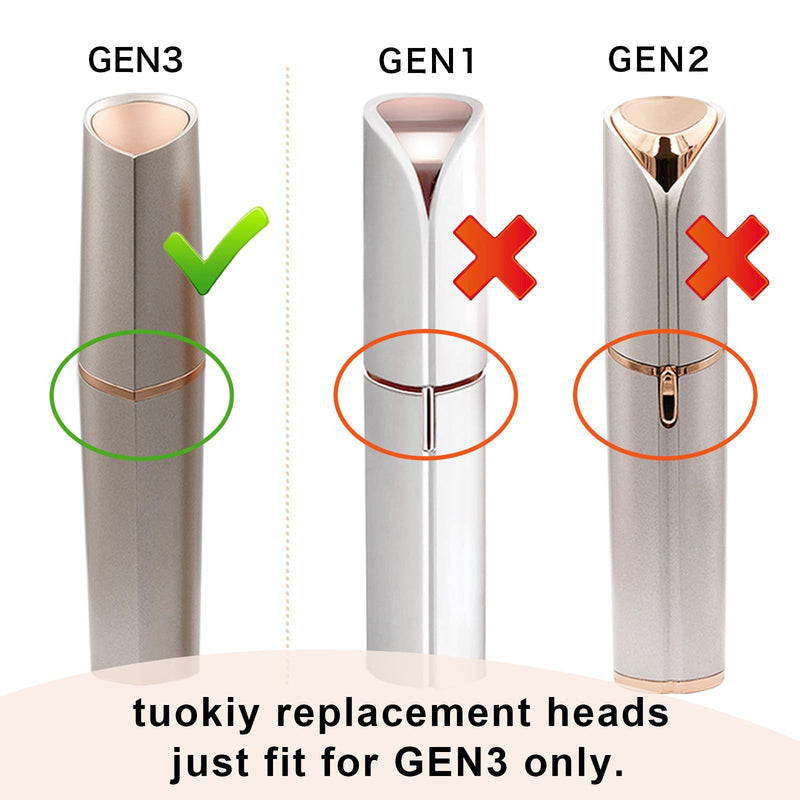 [Australia] - Generation 3 Replacement Heads for Finishing Touch Flawless Facial Hair Remover, Double Precision Replacement Blades Heads Compatible with New Flawless Gen 3, 6 pack 
