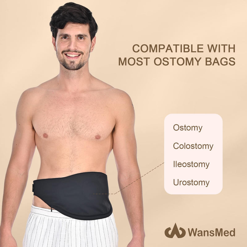 [Australia] - Colostomy Bag Covers for Men and Women, Stealth Belt for Sports and Daily Life, Colostomy Supplies Small Black 