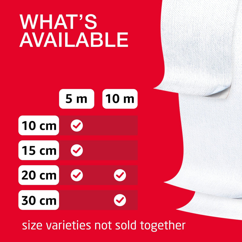 Hypafix Wide Area Fixation - Soft, Flexible, Breathable Wide Area Fixation for securing Wound dressings and Devices - Can Easily be Cut to Size - White - 30 cm x 10 m, 1 Roll 30 cm x 10 m (1 Roll)
