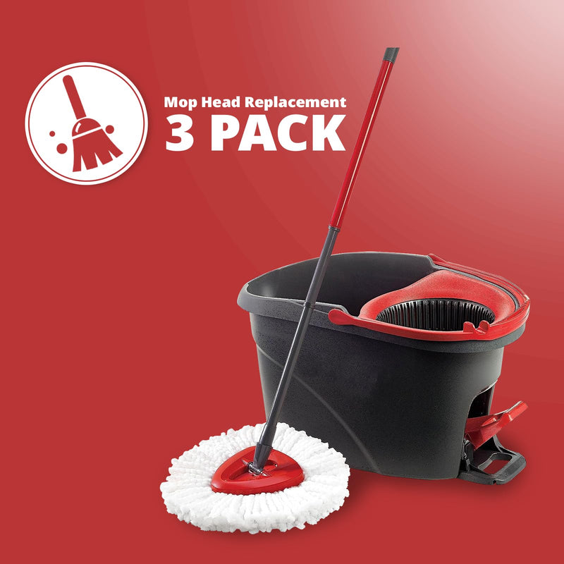 [Australia] - Mop Replace Head, 3 Pack Spin Mop Replacement Head Easywring 1-Tank System, Easy Cleaning, Microfiber, Machine Washable 1-TANK Mop Head (3pcs) 