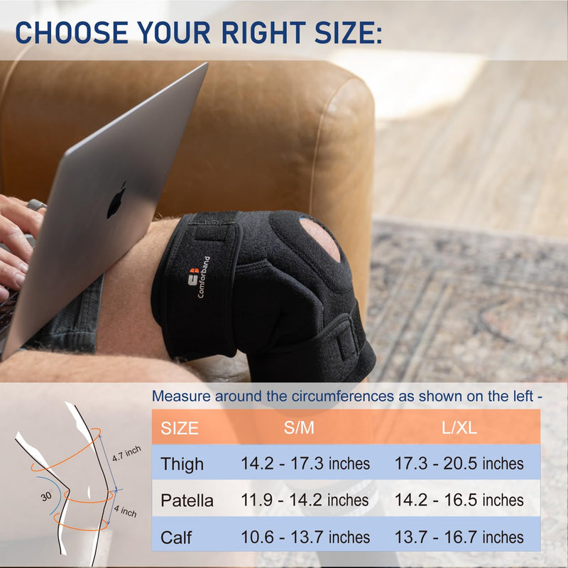 [Australia] - Adjustable Hinged Knee Brace, with Dual Side Polycentric Hinges – Stabilizing Knee Brace for ACL PCL MCL Ligament Injuries, Meniscus Tear, Arthritis, Surgery Recovery (L/XL) L/XL 