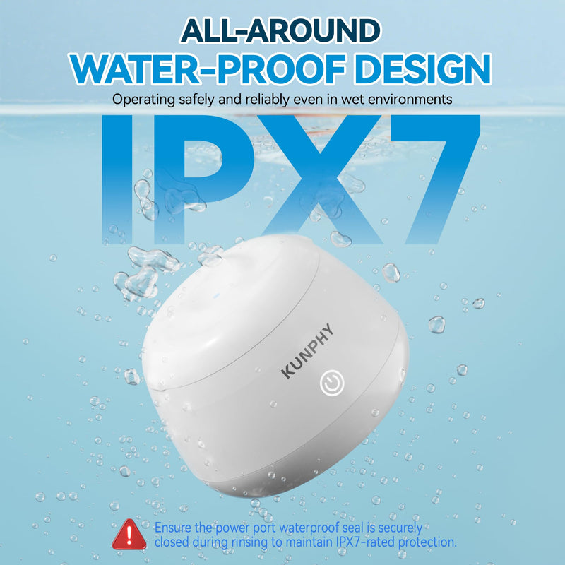 [Australia] - KUNPHY Dental Cleaner | Ultrasonic Retainer Cleaner Machine | 48kHz Dental Cleaning Pod | Aligner, Nightguard, Mouth Guard, Denture | Oral Dental Care | UV Cleaner with Retainer Tablets | White 