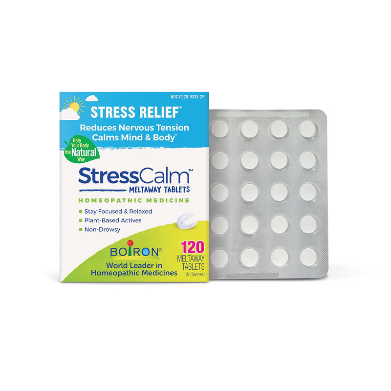 Boiron StressCalm Tablets for Relief of Stress, Anxiousness, Nervousness, Irritability, and Fatigue - 120 Count Nutritional Supplement