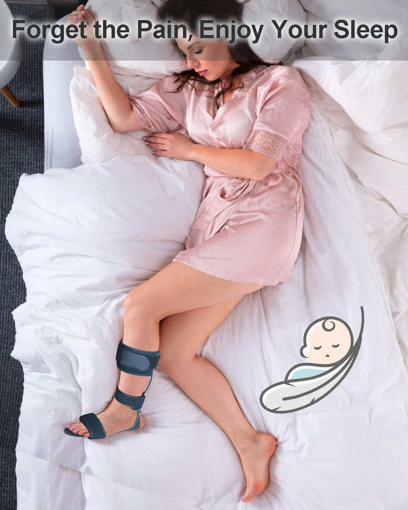 AFO Foot Drop Brace, Comfortable, Perfect Posture, Medical Drop Foot Brace for Walking, Foot Drop Orthotic Brace for Women & Men (M, Right) Medium