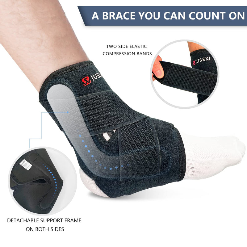 [Australia] - 2 Pack Ankle Brace Stabilizers,Ankle Sprain Pain and Discomfort for Men & Women Injury Recovery Ankle Support,for Running Volleyball Basketball(Medium) Medium 