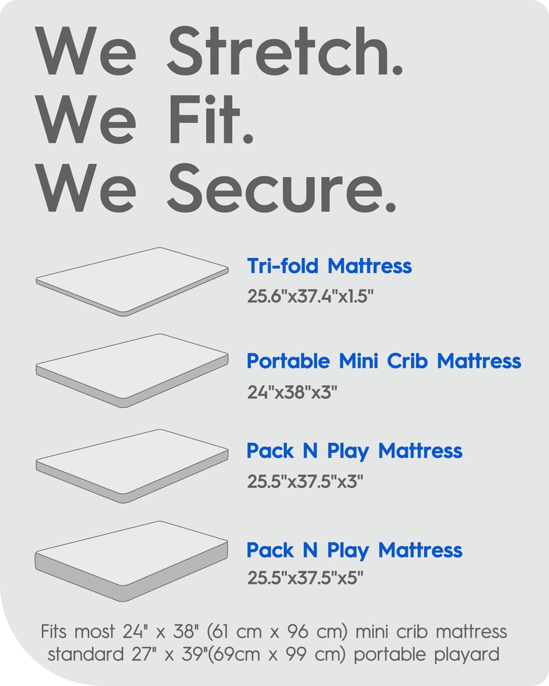 [Australia] - Graco Pack and Play Sheets Fitted, TotBasic Ultra Soft Mini Crib Sheets Boy, Neutral Pack N Play Mattress Sheets Hypoallergenic and Soothing, Premium Jersey Playrad Sheets, Safari Sea Animals, 2 Pack Ocean Pals + Wildlife Pack N Pack / Mini Crib Sheets 