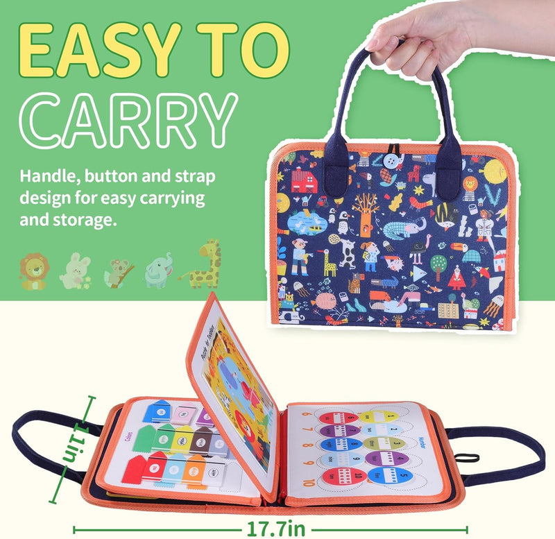 Fidget Blanket for Dementia, Alzheimers Dementia Products for Elderly, Memory Games Busy Boxes for Dementia Patients, Dementia Activities for Seniors, Dementia Aids(Five-Page with Crushed Flower)