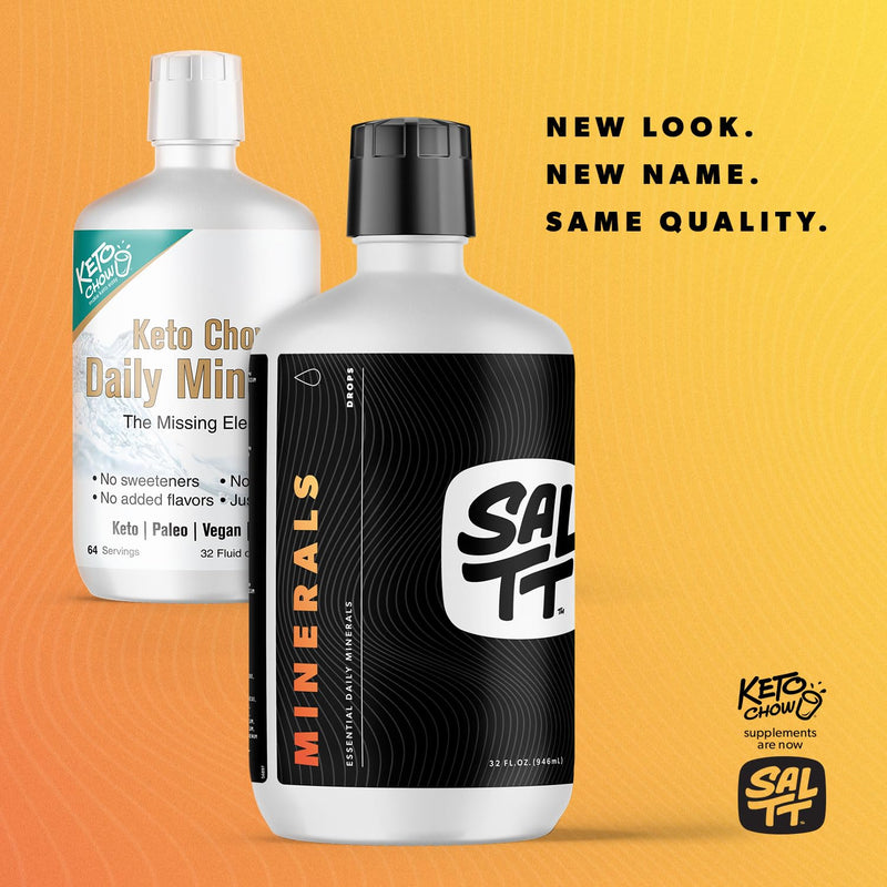 [Australia] - SALTT Minerals Drops - Promotes Electrolyte Balance - Copper, Magnesium, Chromium, Zinc, Boron, & Selenium - Zero Sugar - Gluten Free - Vegan - Non GMO - Travel Size - 2 oz - by Keto Chow 2 Ounce 