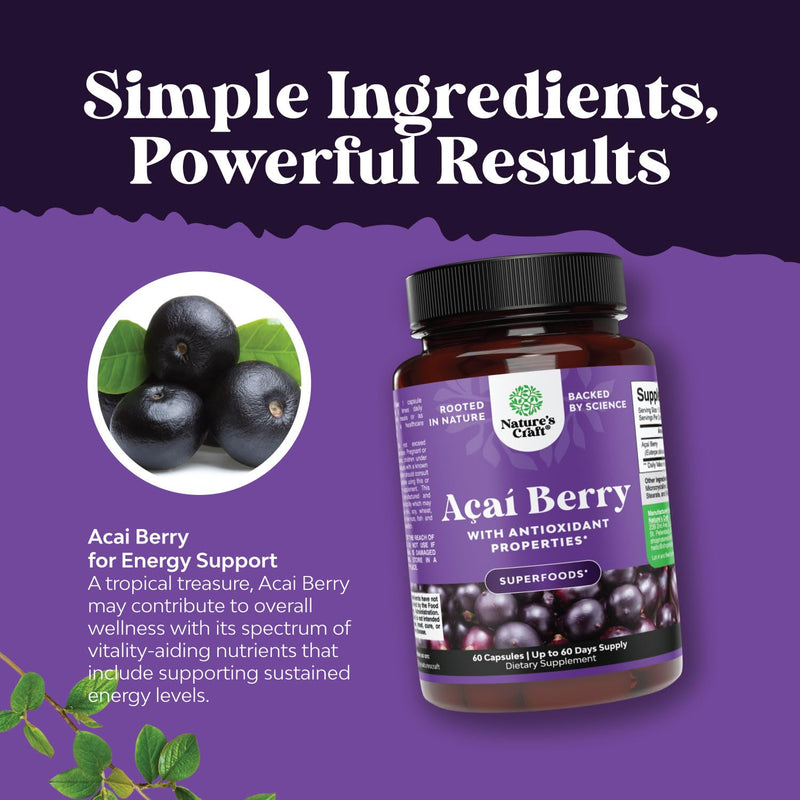 Bundle of Resveratrol Capsules with AMPK Metabolic Activator for Metabolism Boost & Cellular Efficiency and Acai Berry Antioxidant Support for Women & Men for Immune System and Cognitive Health