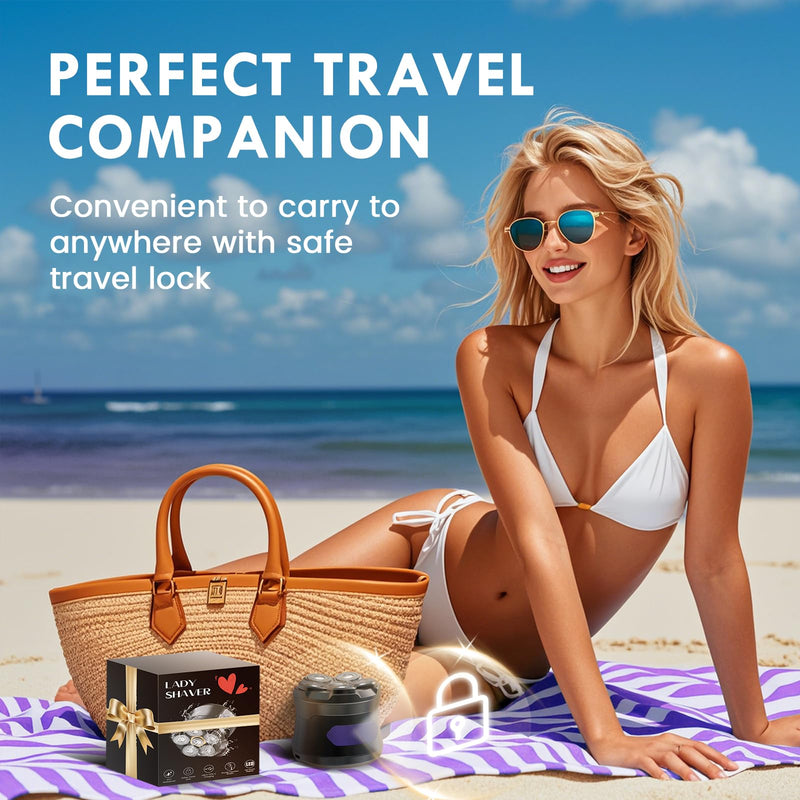 [Australia] - Electric Razors for Women, 6D Electric Shaver for Women Legs, Painless Hair Remover with Magnetic Head, Lady Bikini Shaver for Whole Body, Blue 