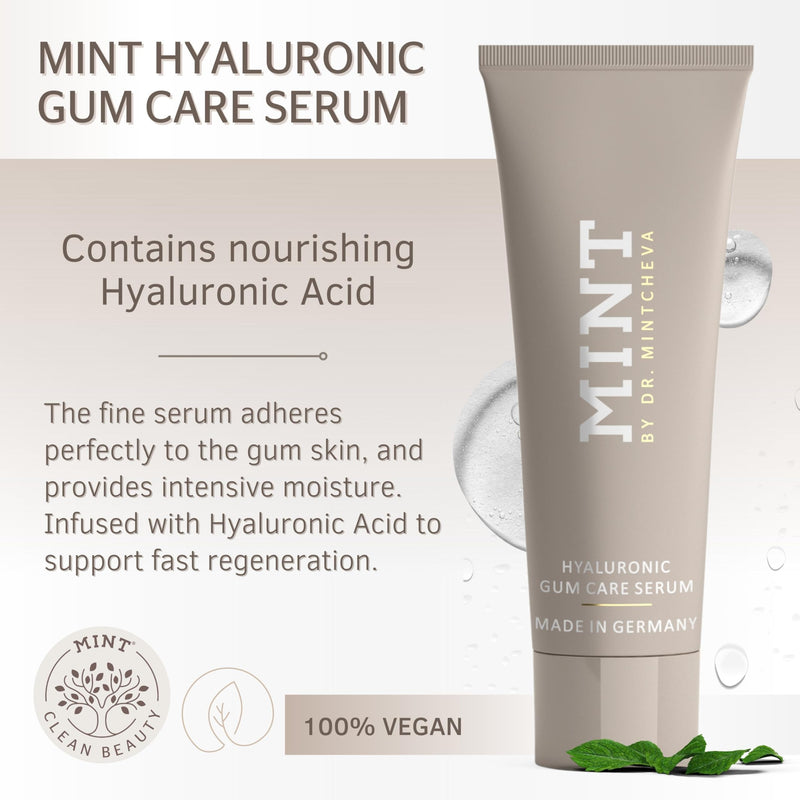[Australia] - Mint Hyaluron Gum serum 75ml - Restorative Care for Stressed Gums - Against Bleeding Gums and Gum Recession - by Dr. Mintcheva 