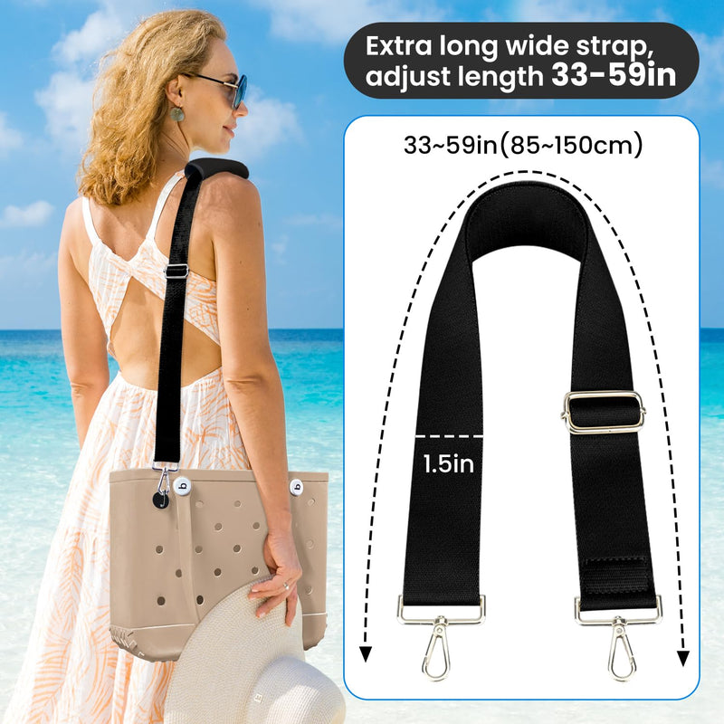XYFuuee Strap Wrap for Bogg Bag Accessories, Beach Bag Organizer Inserts for Original Large Bogg Bag Accessories with 8 Removable Metal Fasteners
