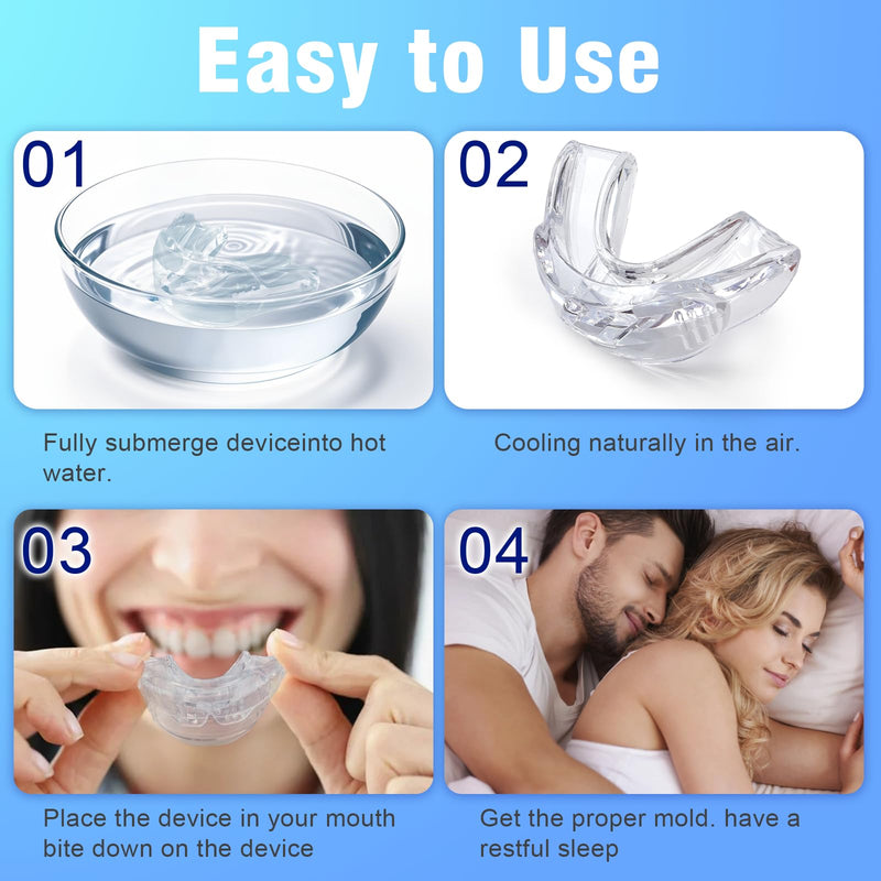 [Australia] - Anti-Snoring Mouthpiece, Snoring Solution for Men and Women (OTC use) -L006 White Large 