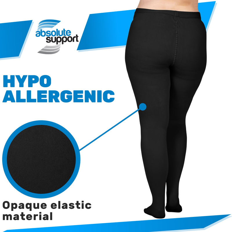[Australia] - Compression Pantyhose for Women 20-30mmHg - Varicose Veins and Swelling - A204 Medium Black 