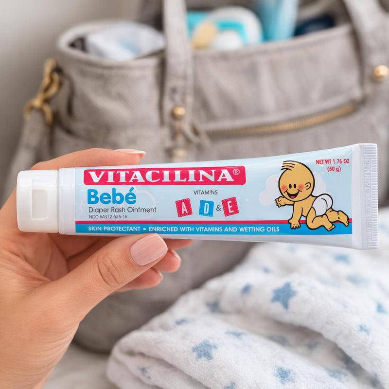 Vitacilina Bebe, Diaper Rash Ointment, Skin Protectant with Vitamins and Wetting oils, Protects Baby's Skin, 2-Pack of 1.76 Oz, 2 Boxes | Skin Protectant, Protects Baby's Skin