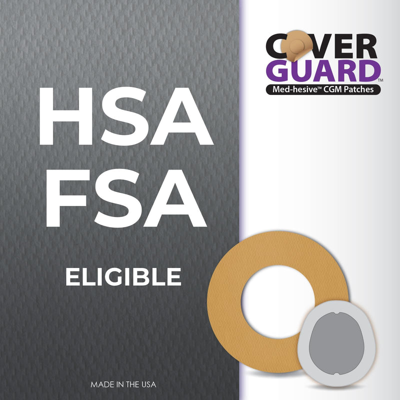 [Australia] - CGM Overpatch | Dexcom G7, Stelo | Tan Center-Cut Design| 25-Count | Waterproof Adhesive | Anti-Fray | Easy Application & Removal | Made in USA | Sensor Protection 