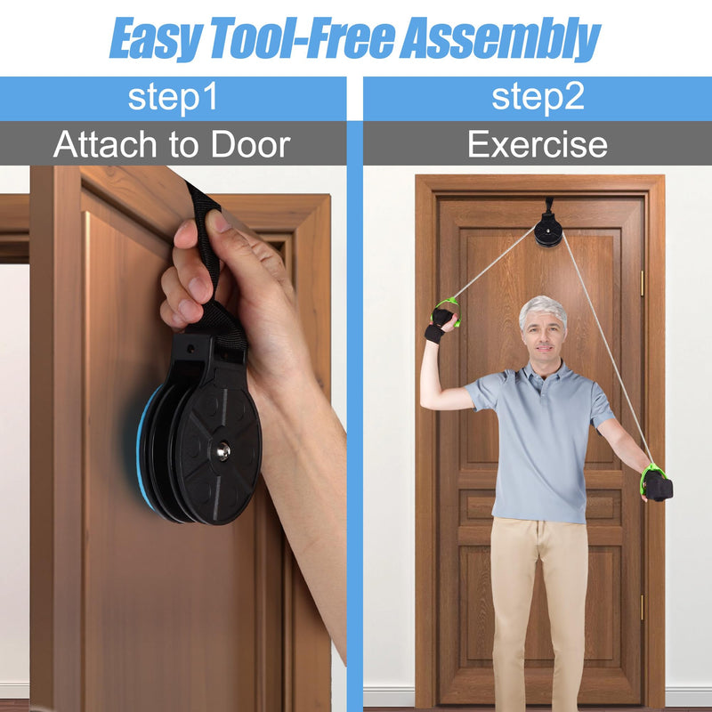 [Australia] - Shoulder Pulley for Physical Therapy, Pulleys for Shoulder Rehab Over The Door Physical Therapy System Arm Exercise for Arm Rehabilitation, Frozen Shoulder,Rotator Cuff Surgery 