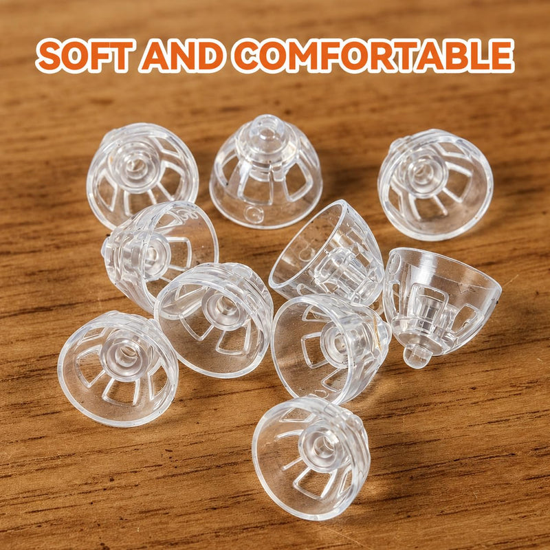 20 x Hearing Aid Domes, 8 mm, Universal Soft Silicone Ear Tips, Protection and Replacement for Hearing Aids, Comfortable, Durable and Easy to Install