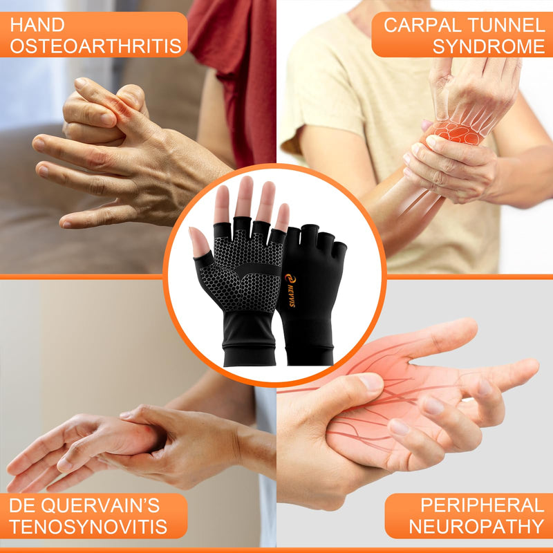 [Australia] - Compression Gloves Women Men, Arthritis Gloves for Women for Pain, Carpal Tunnel, Swelling Edema, Tendonitis...1 Pair Medium 