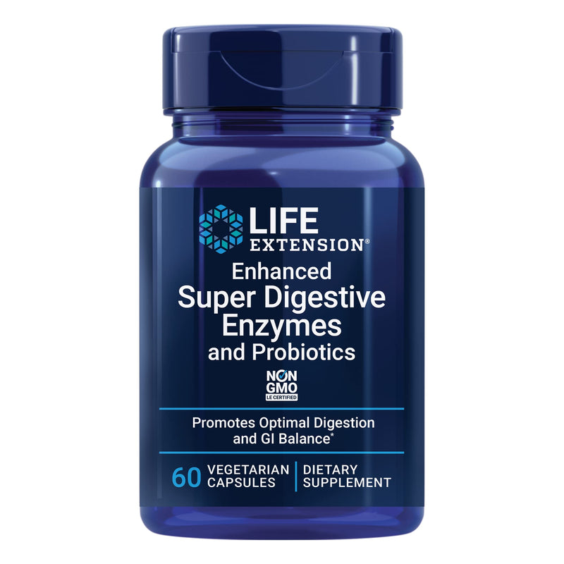 Life Extension 60-Count Super Digestive Enzymes & 5000 IU Vitamin D3 Capsules for Digestion, Bone, Brain, Immune Health Probiotics + Vitamin D3 125 mcg