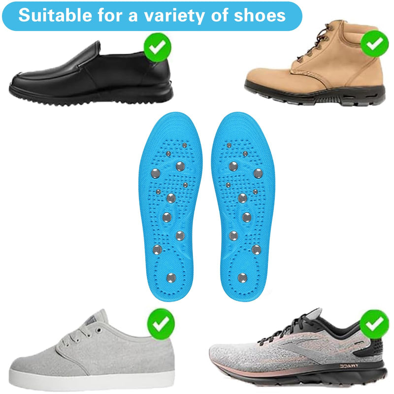 [Australia] - Magnetic insole for women and men (size 35-40/41-46) - magnetic shoe insoles for acupressure and massage - insoles with magnets (S) S 