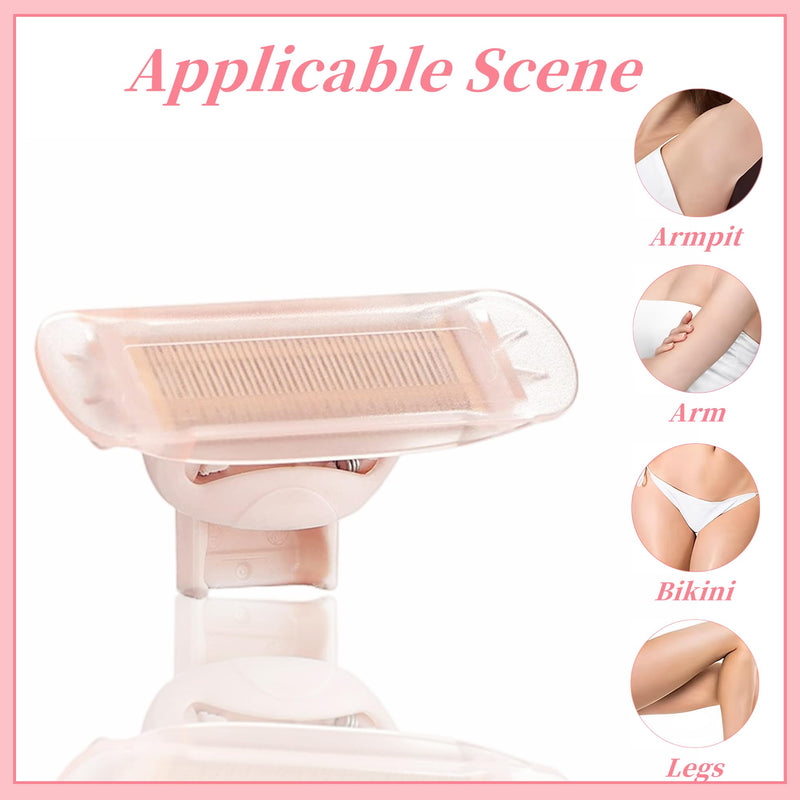 Razor Replacement Heads Compatible with Flawless Nu Razor,Body Replacement Heads for Finishing Touch Flawless Razor for Women,Hair Remover Replacement Head with Covers,Rose Gold Pack of 2. NU Gold