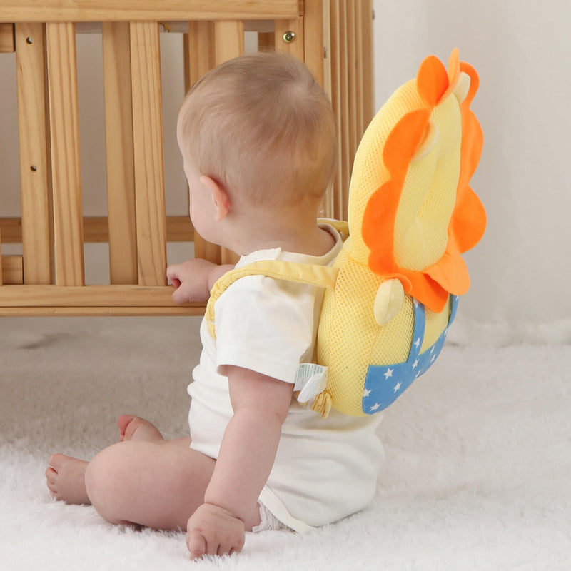 [Australia] - Baby Head Protector Backpack - Soft & Lightweight Head Protection Pillow for Bebe Walking and Crawling Lion 