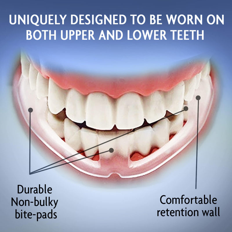 [Australia] - Anti Teeth-Grinding Dental Guard-Ready to use-No Boiling or Molding, Slim, Sleek and Comfortable Works for Upper and Lower Jaw, relieves pain and corrects TMJ and Bruxism 2 Count (Pack of 1) 