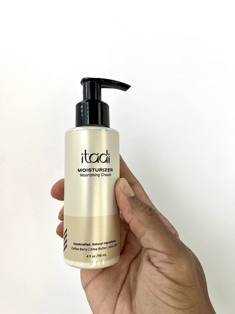 ITADI Organic Natural Daily Face Moisturizer Cream | Coffee Berry, Aloe Vera & Shea Butter Infused Hydration | Soothing for Dry Skin | Lightweight Face Cream With Vitamins + Aloe Vera - 4 fl oz 4 Fl Oz (Pack of 1)