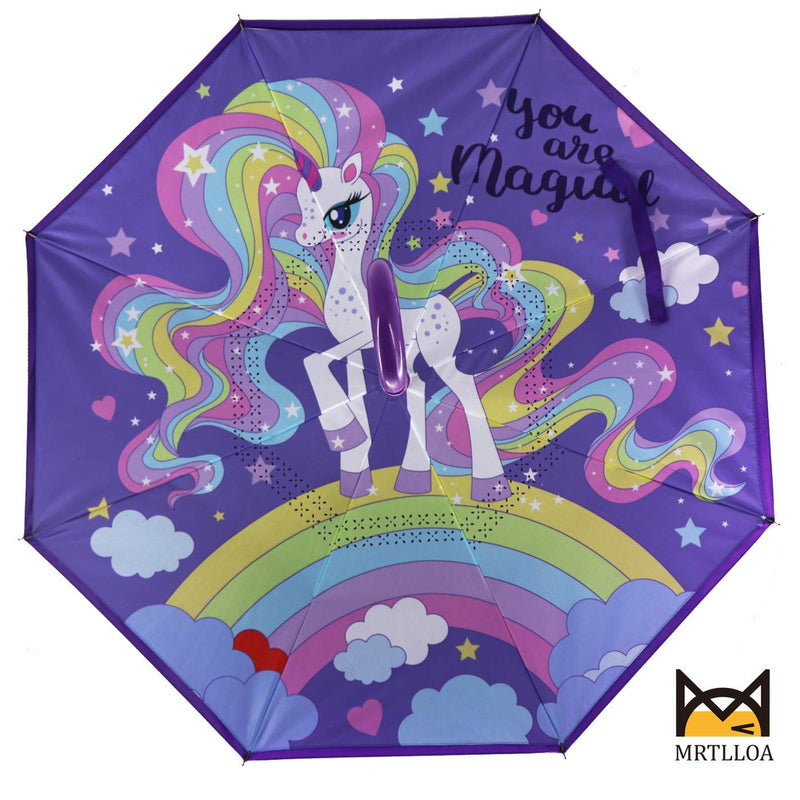 MRTLLOA Inverted Umbrella, Reverse Umbrella, Umbrella with C-Shaped Handle for women and kids boys and girls.