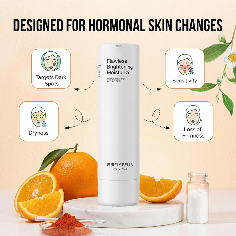 Flawless Niacinamide Brightening Moisturizer, Dark Spot Cream | Multi-active dark spot corrector with tranexamic acid, alpha arbutin & vitamin C. Fades hyperpigmentation on mature skin.